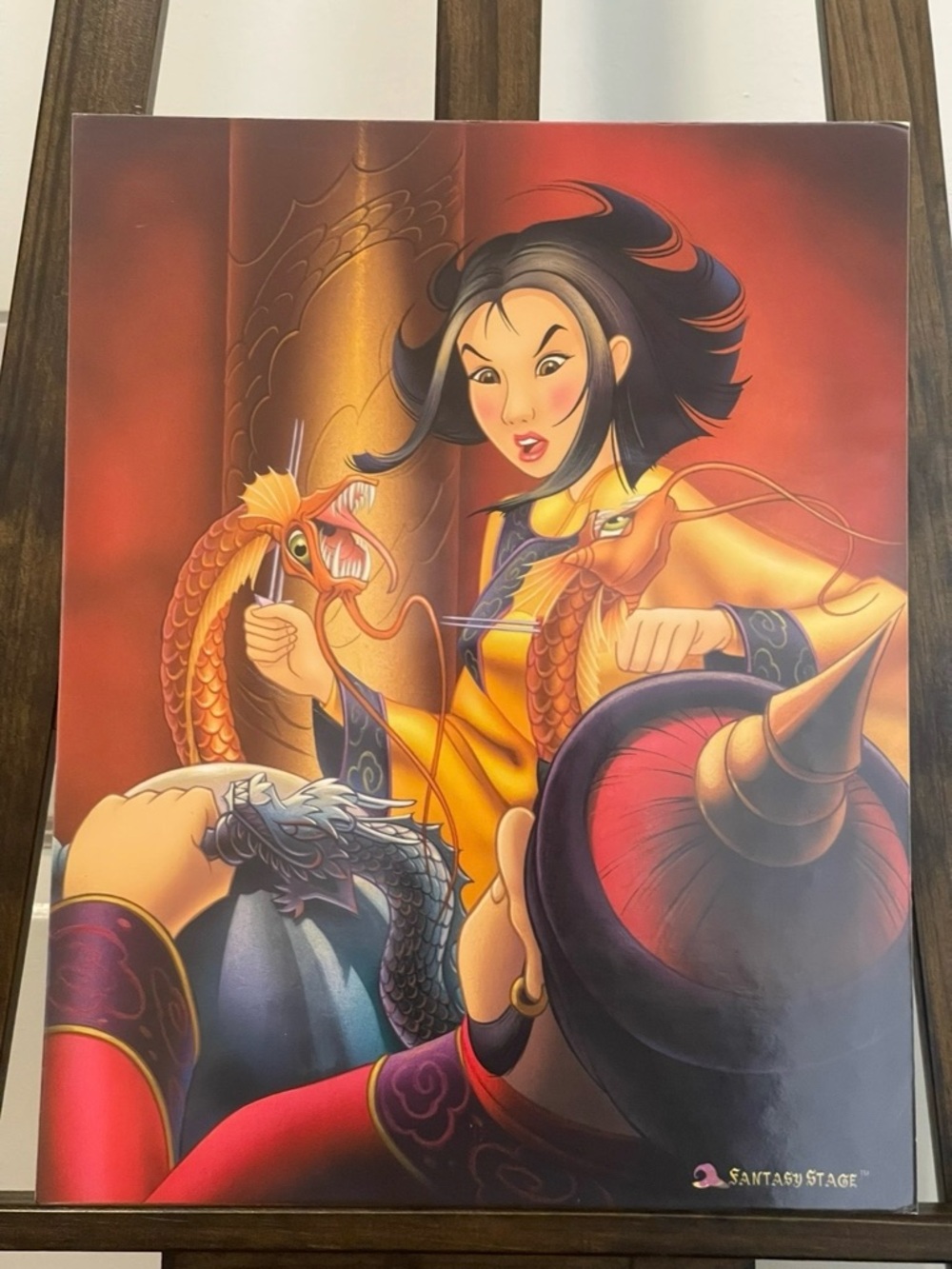 Mulan Inspired Dragon Scene Art Print - Fantasy Stage Productions Wall Art